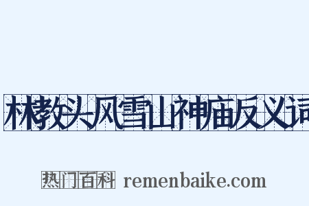 林教头风雪山神庙反义词是什么意思的图片